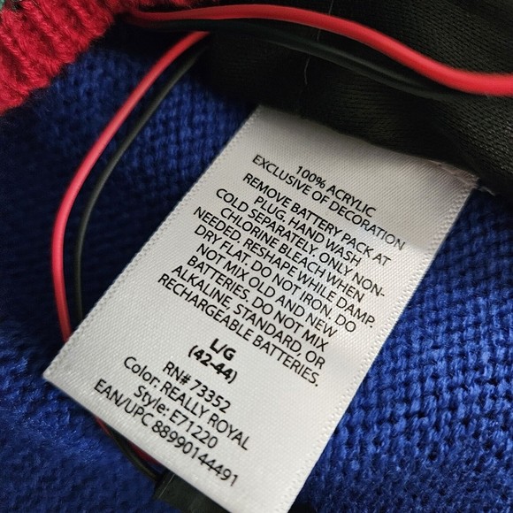 Ugly Christmas Sweater Snowman 3D Adult Size Large Light Up Jolly Sweaters Works - Picture 8 of 10